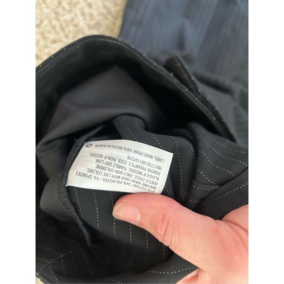 Prologue Black White Pinstripe Straight-Leg Pants, Size 6 - Picture 6 of 8